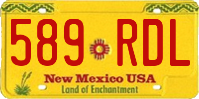 NM license plate 589RDL