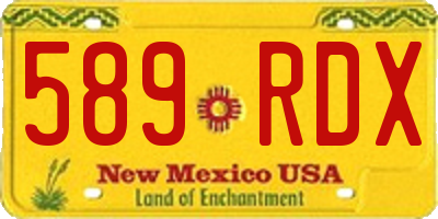 NM license plate 589RDX