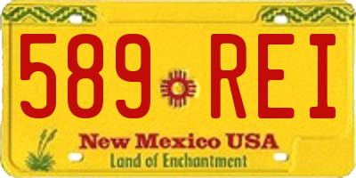 NM license plate 589REI