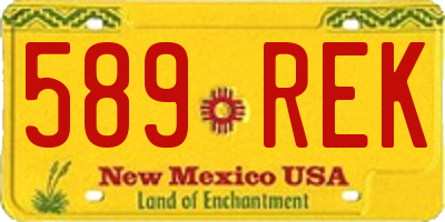 NM license plate 589REK