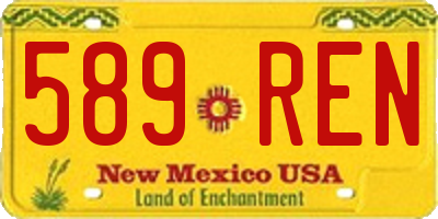 NM license plate 589REN