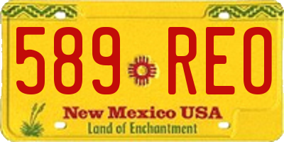 NM license plate 589REO