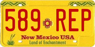 NM license plate 589REP