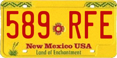 NM license plate 589RFE
