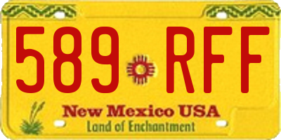 NM license plate 589RFF