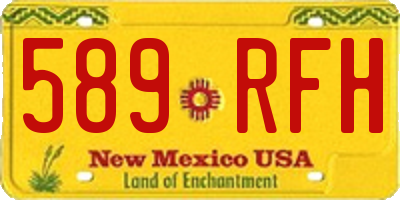 NM license plate 589RFH