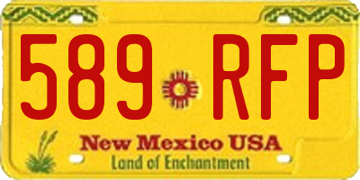 NM license plate 589RFP