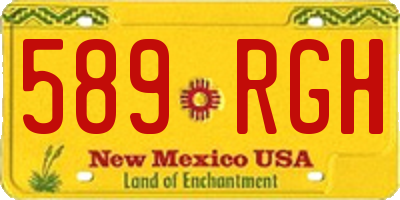 NM license plate 589RGH