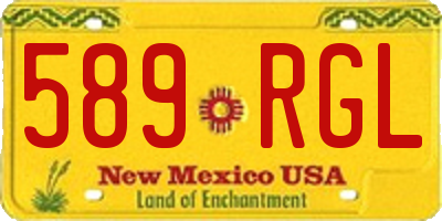 NM license plate 589RGL