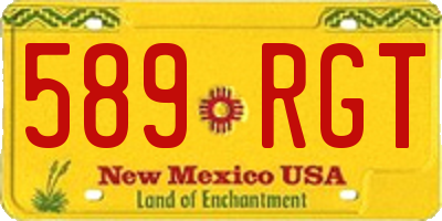 NM license plate 589RGT