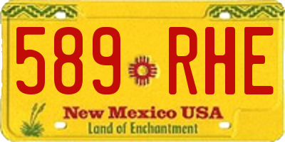 NM license plate 589RHE