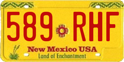 NM license plate 589RHF