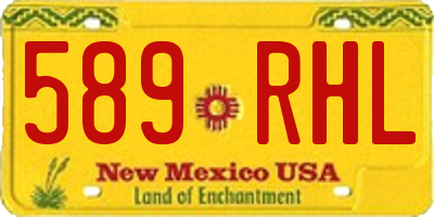 NM license plate 589RHL