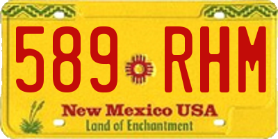 NM license plate 589RHM