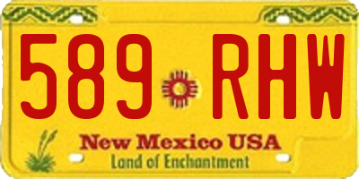 NM license plate 589RHW