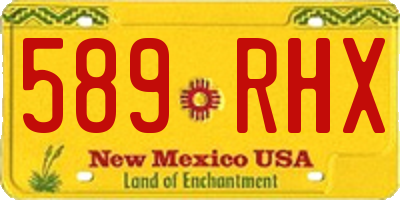NM license plate 589RHX