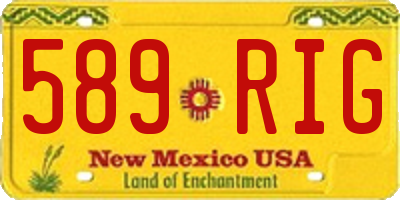 NM license plate 589RIG