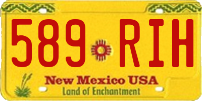 NM license plate 589RIH