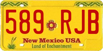 NM license plate 589RJB