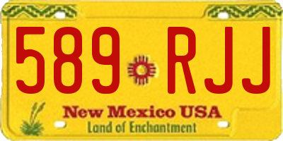 NM license plate 589RJJ