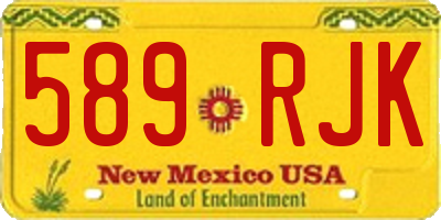 NM license plate 589RJK