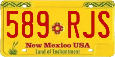 NM license plate 589RJS