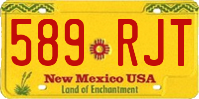 NM license plate 589RJT