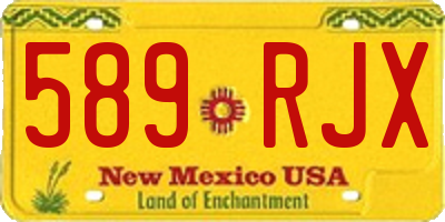 NM license plate 589RJX