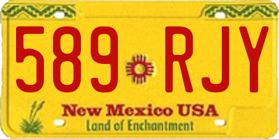 NM license plate 589RJY