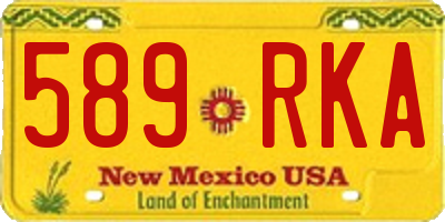 NM license plate 589RKA