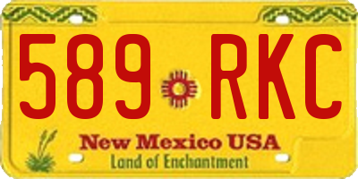 NM license plate 589RKC