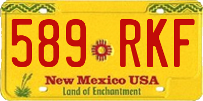 NM license plate 589RKF