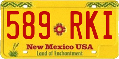 NM license plate 589RKI