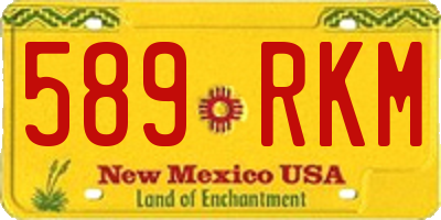 NM license plate 589RKM