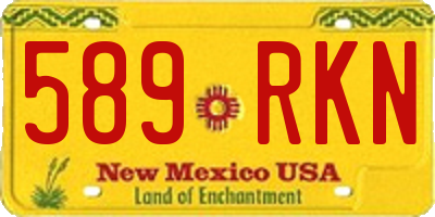 NM license plate 589RKN