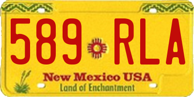 NM license plate 589RLA