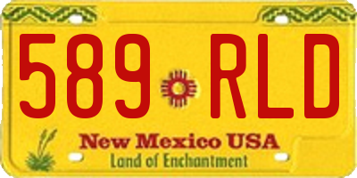 NM license plate 589RLD
