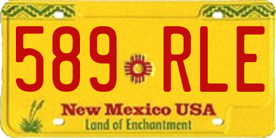 NM license plate 589RLE