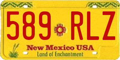 NM license plate 589RLZ