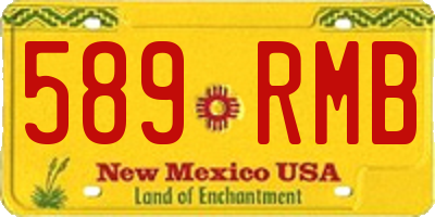 NM license plate 589RMB