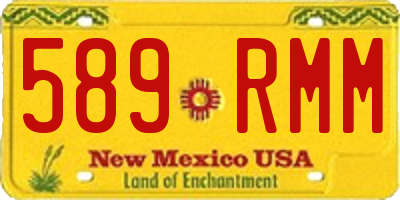 NM license plate 589RMM