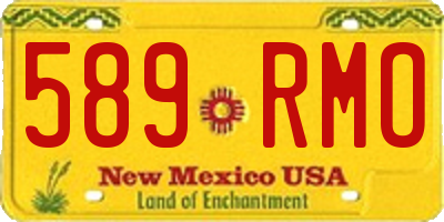 NM license plate 589RMO