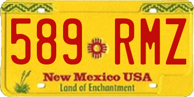 NM license plate 589RMZ