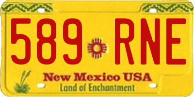 NM license plate 589RNE