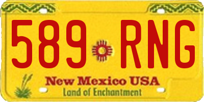 NM license plate 589RNG