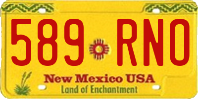 NM license plate 589RNO