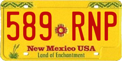 NM license plate 589RNP