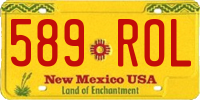 NM license plate 589ROL