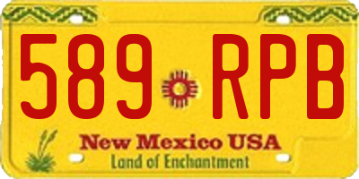 NM license plate 589RPB