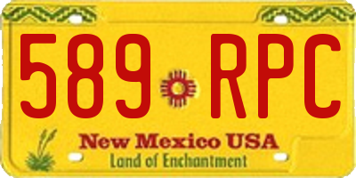NM license plate 589RPC